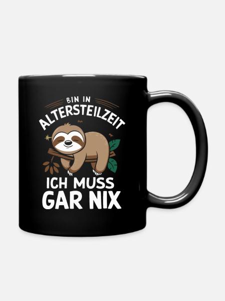 Altersteilzeit ATZ - Tasse einfarbig - Schwarz