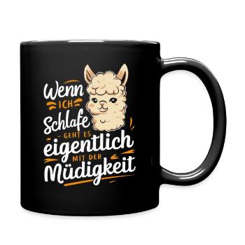 Alpaca Llama Alpacas Animal - Full Colour Mug - black - Right