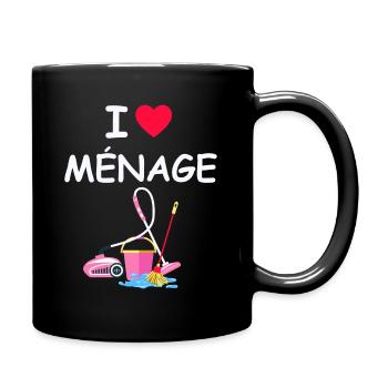 Humour Faire Le Ménage - Mug uni - noir - Droite