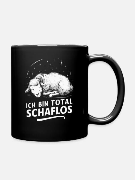 Schafe Schafherde Bauernhof Landwirt Schäfer - Tasse einfarbig - Schwarz