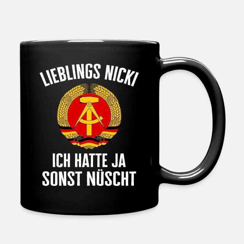 Ostdeutschland Osten Ossi DDR Heimat Ostblock - Tasse einfarbig - Schwarz