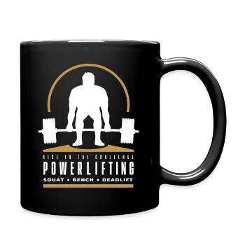 Powerlifting Deadlift - Rise to The Challenge - Full Colour Mug - black - Right