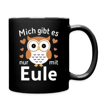 Noctambule, Hibou, Hibou, Oiseau - Mug uni - noir - Droite