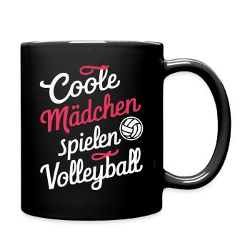 Volley-ball Volley-ball de plage Joueurs de volley-ball sportifs - Mug uni - noir - Droite
