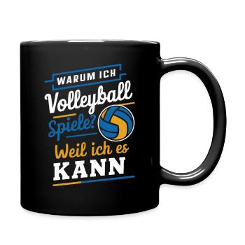 Volley-ball Volley-ball de plage Joueurs de volley-ball sportifs - Mug uni - noir - Droite