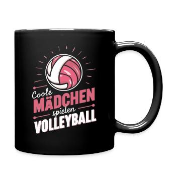Volley-ball Volley-ball de plage Joueurs de volley-ball sportifs - Mug uni - noir - Droite