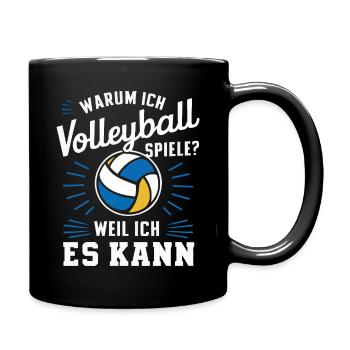 Volley-ball Volley-ball de plage Joueurs de volley-ball sportifs - Mug uni - noir - Droite