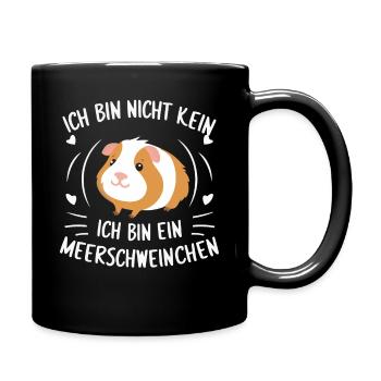 Cochon d’Inde à poil long chiens à crête à poil long - Mug uni - noir - Droite