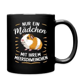 Cochon d’Inde à poil long chiens à crête à poil long - Mug uni - noir - Droite