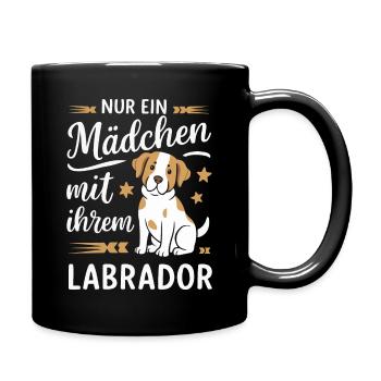 Labrador Hund Hunde - Tasse einfarbig - Schwarz - Rechts
