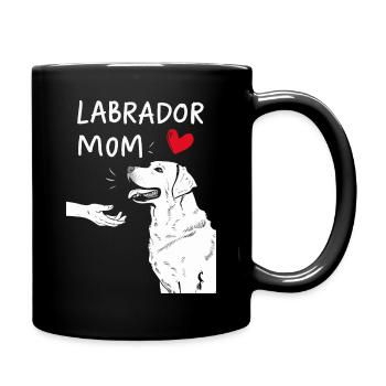Labrador Hund Hunde - Tasse einfarbig - Schwarz - Rechts