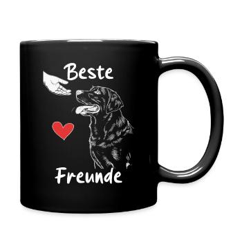 Labrador Hund Hunde - Tasse einfarbig - Schwarz - Rechts