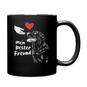 Labrador Hund Hunde - Tasse einfarbig - Schwarz - Rechts