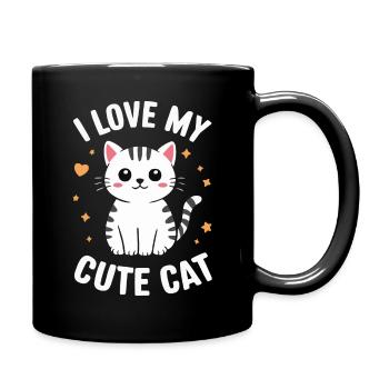 Chat, Amoureux Des Chats, Propriétaire De Chat, Chaton - Mug uni - noir - Droite