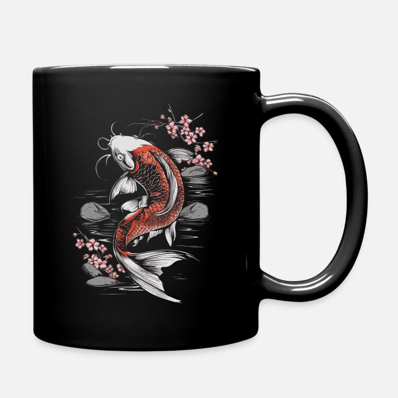 Koi Fish Carpe Japon Chine Poisson - Mug uni - noir