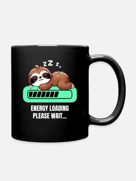 Paresseux Chemise De Nuit Chilling Mignon Dormir Mignon - Mug uni - noir