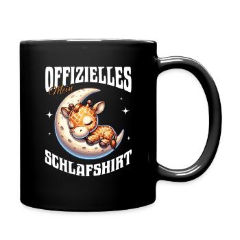 Ma chemise de nuit girafe officielle - Mug uni - noir - Droite