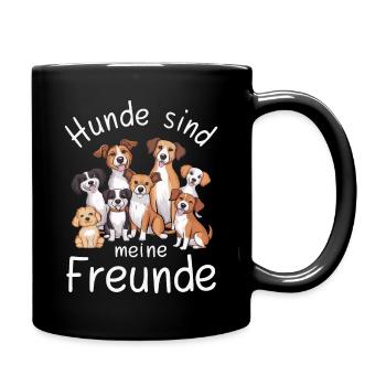 Hund Hunde Haustier Lustige Sprüche - Tasse einfarbig - Schwarz - Rechts