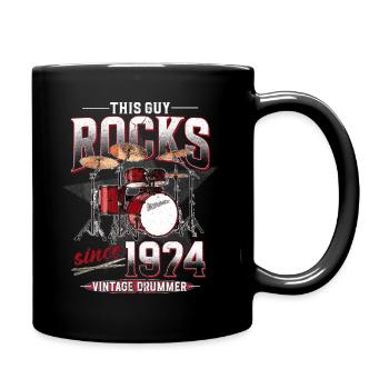 1974 Vintage Drum Drummer Anniversaire - Mug uni - noir - Droite