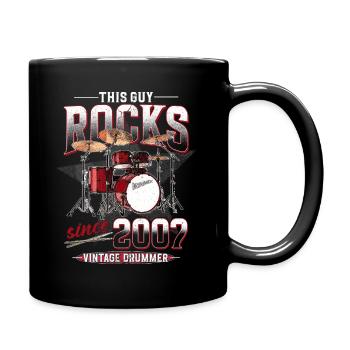 2007 Vintage Drum Drummer Anniversaire - Mug uni - noir - Droite