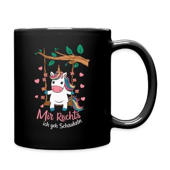 Unicorn Unicorns Mythical Creatures Mystical - Full Colour Mug - black - Right