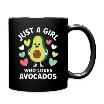 Avocado Essen Guacamole Vegan - Tasse einfarbig - Schwarz - Rechts