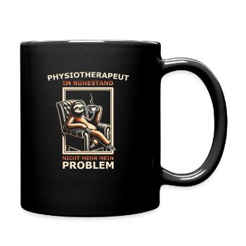 Physiotherapeut im Ruhestand - Tasse einfarbig - Schwarz - Rechts