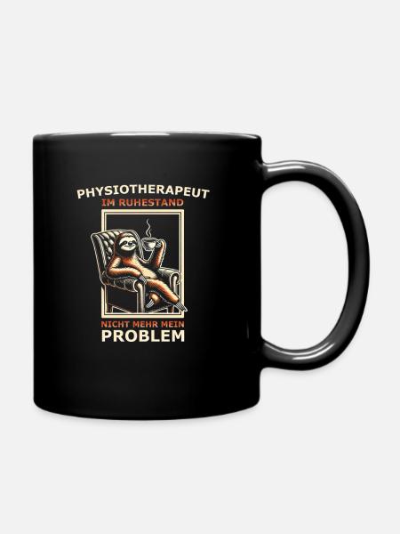 Physiotherapeut im Ruhestand - Tasse einfarbig - Schwarz