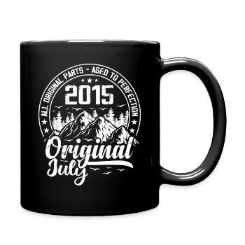 Juli 2015 Original:9 Jahre altes Geburtstagsgeschenk - Tasse einfarbig - Schwarz - Rechts