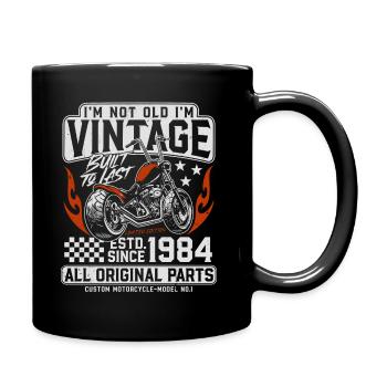 1984 Vintage Vintage Anniversaire Cadeau Moto - Mug uni - noir - Droite