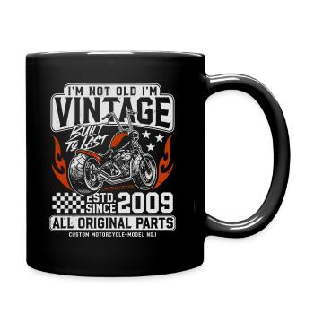 2009 Vintage Vintage Anniversaire Cadeau Moto - Mug uni - noir - Droite