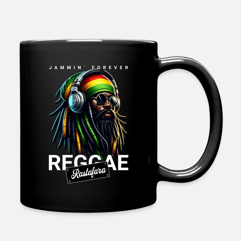 Reggae Rastafara Jammin' Forever - Mug uni - noir