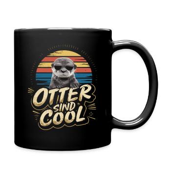Otter Sea Otter - Full Colour Mug - black - Right
