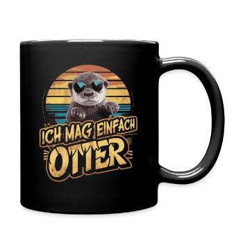 Otter Sea Otter - Full Colour Mug - black - Right