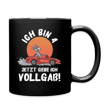 Birthday gift 4 years children's birthday - Full Colour Mug - black - Right