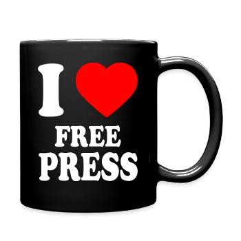 i love free press - Mug uni - noir - Droite