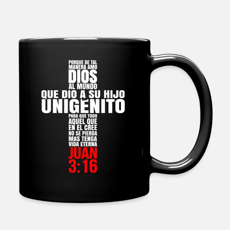 Porque de tal manera amo Dios al Mundo - Full Colour Mug - black