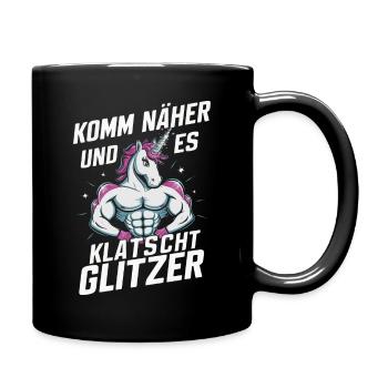 Unicorn Unicorns Mythical Creatures Mystical - Full Colour Mug - black - Right