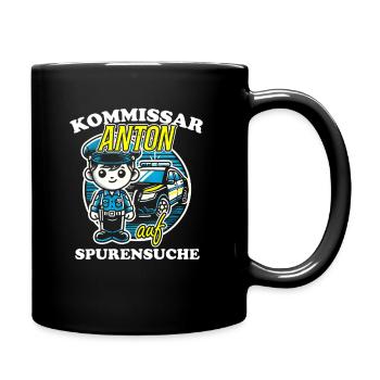 Kommissar Anton Spurensuche - Tasse einfarbig - Schwarz - Rechts