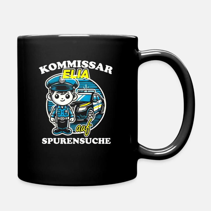 Kommissar Elia Spurensuche - Tasse einfarbig - Schwarz