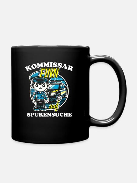 Kommissar Finn Spurensuche - Tasse einfarbig - Schwarz