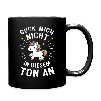 Unicorn Unicorns Mythical Creatures Mystical - Full Colour Mug - black - Right