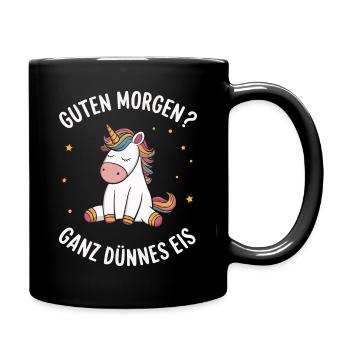 Unicorn Unicorns Mythical Creatures Mystical - Full Colour Mug - black - Right