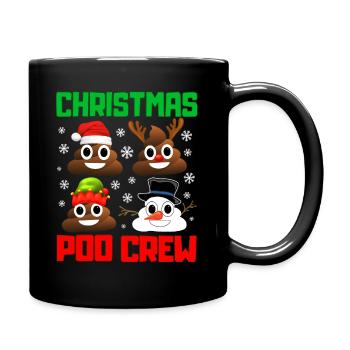 Christmas Poop Crew Funny Xmas Pajama - Full Colour Mug - black - Right