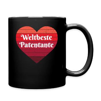 Weltbeste Patentante Beste Tante Taufpatin Patin - Tasse einfarbig - Schwarz - Rechts