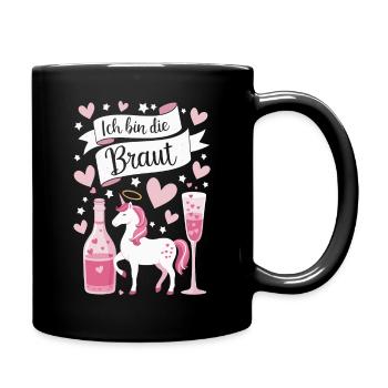 Bachelorette Party Wedding Bridesmaid - Full Colour Mug - black - Right
