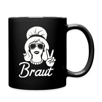 Bachelorette Party Wedding Bridesmaid - Full Colour Mug - black - Right