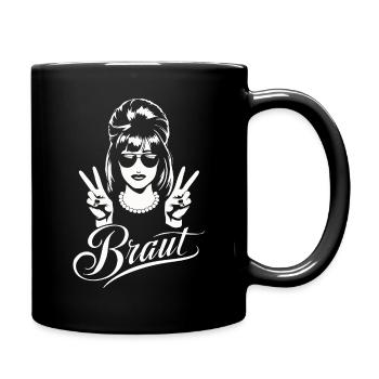 Bachelorette Party Wedding Bridesmaid - Full Colour Mug - black - Right