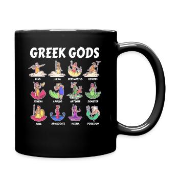 Götter der griechischen Mythologie - Antike Götter Griechenlands - Tasse einfarbig - Schwarz - Rechts