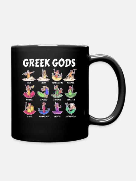 Götter der griechischen Mythologie - Antike Götter Griechenlands - Tasse einfarbig - Schwarz